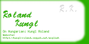 roland kungl business card